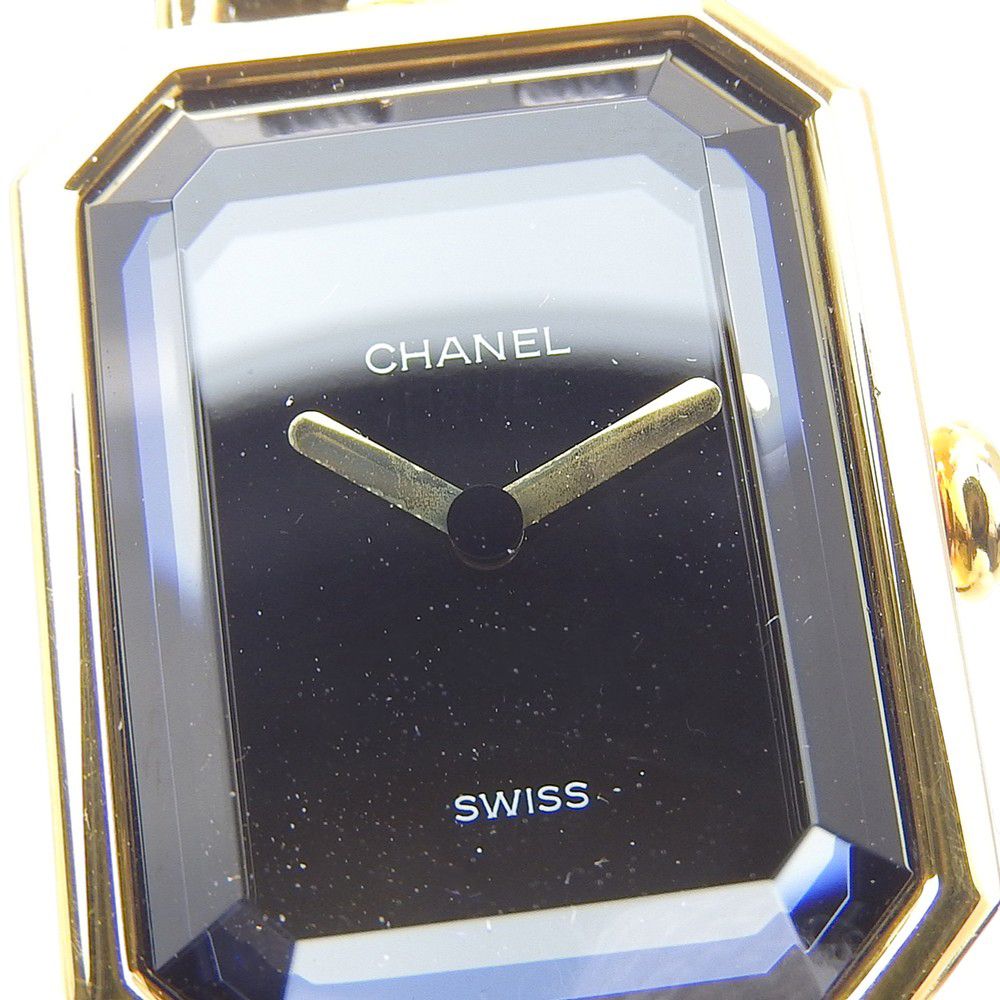 Chanel Premier L Gold Plated Leather Kuo Analog Display Black Dial Watch — view 8