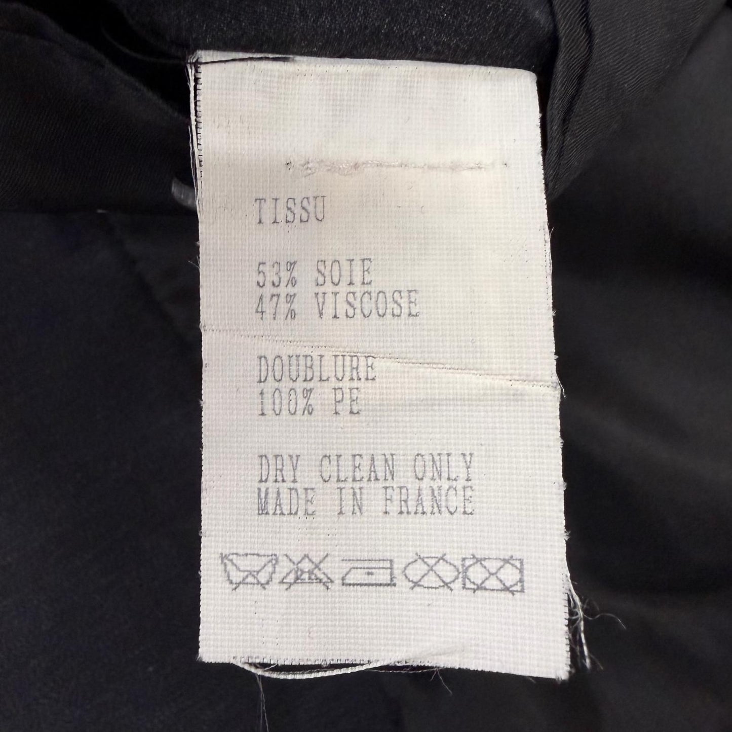 Saint Laurent Vintage Silk Blend First Era Rive Gauche Trench Coat Charcoal — view 9