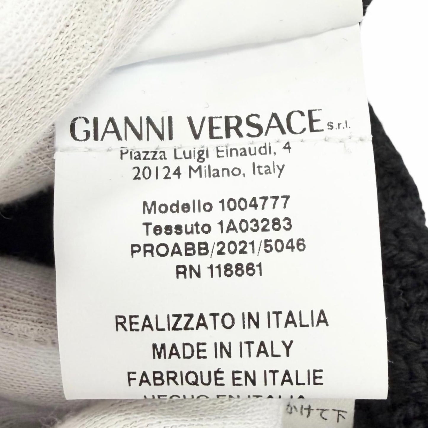 Versace Wool Medusa Safety Pin Crew Neck Long Sleeve Knit Sweater Black 40 — view 9