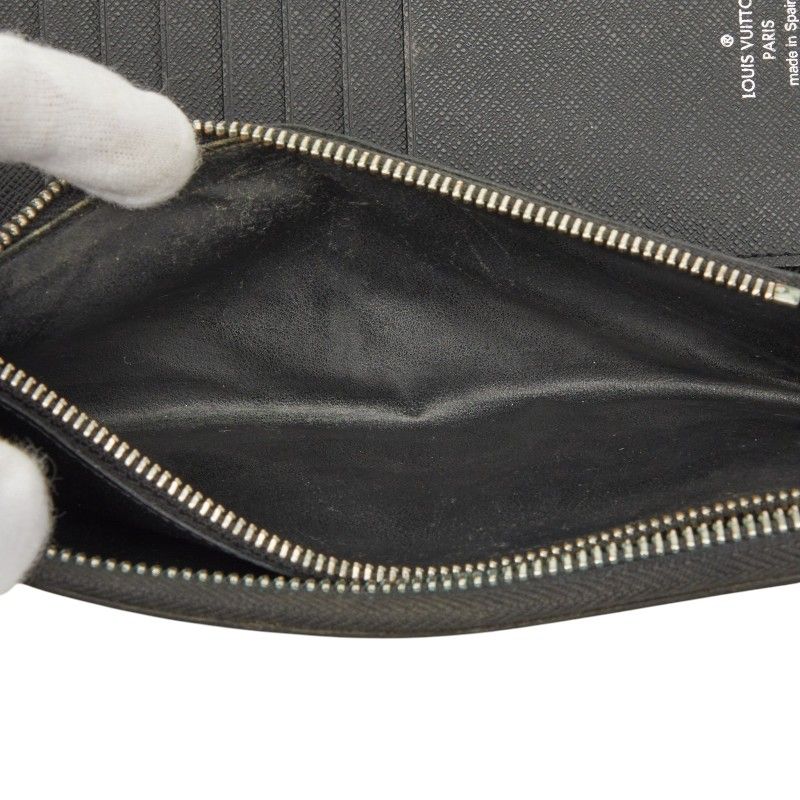 Louis Vuitton Epi Zippy Wallet Vertical Zip Around Noir Black Leather — view 9