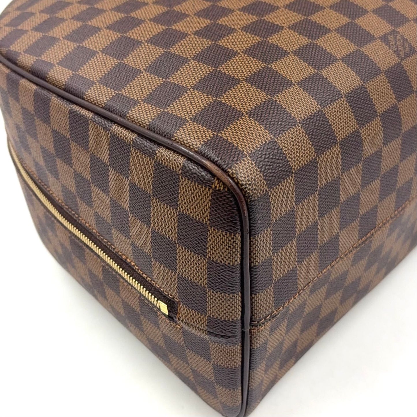 Louis Vuitton Nolita 24 Damier Ebene Leather Brown Handbag Gold — view 9