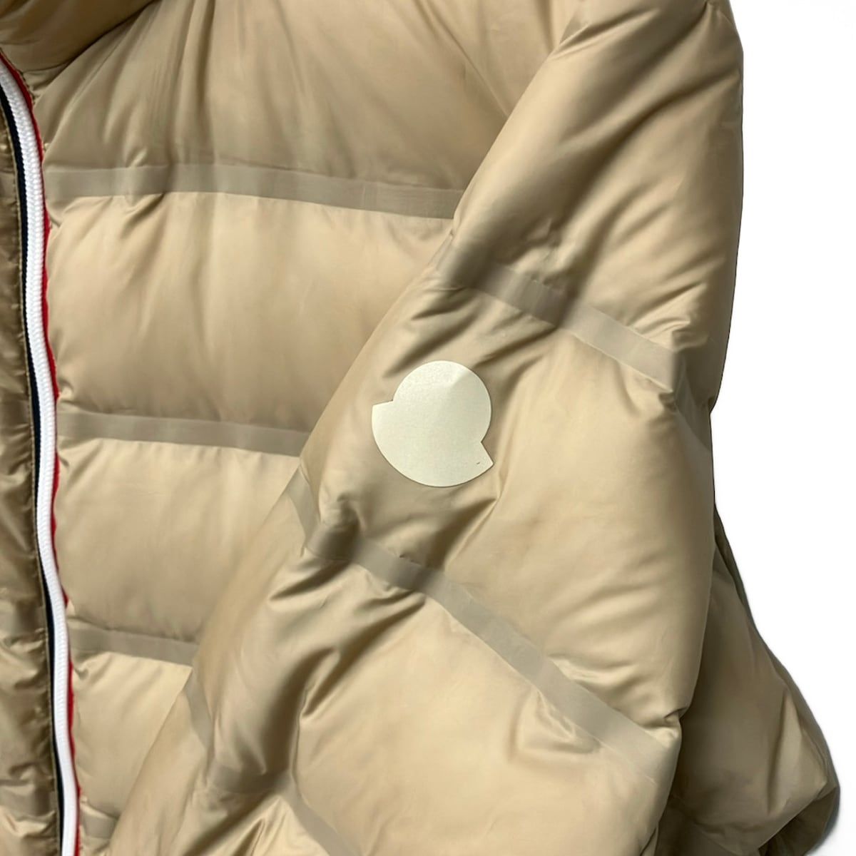 Moncler Down Jacket 3 L Helfferich Beige Black Red Long Sleeve Winter — view 7
