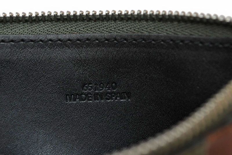 Loewe Coin Case Card Fragment Mini Wallet Khaki Brown — view 9