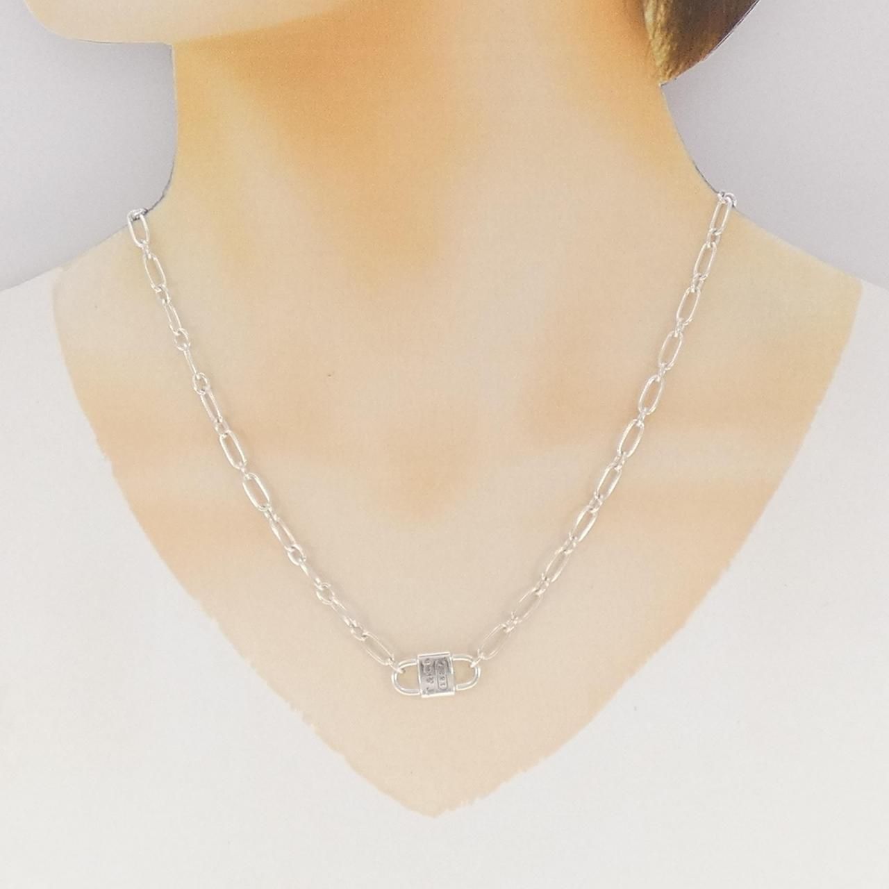 Tiffany & Co Small Double Lock Necklace — view 6
