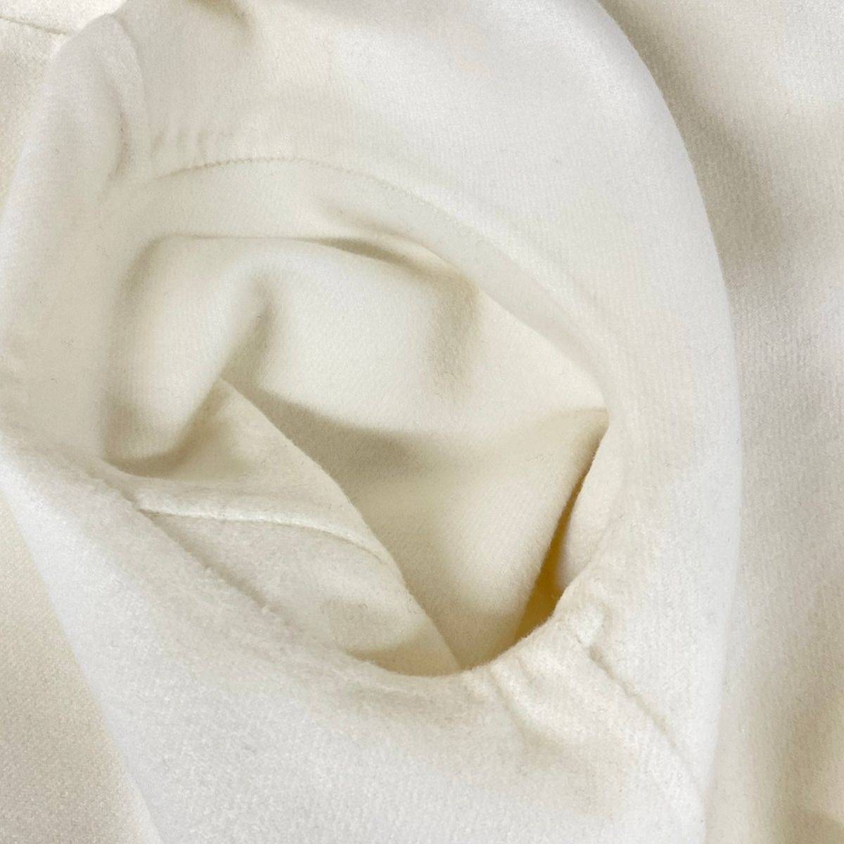 Hermes Coat 36 S Ivory Long Sleeve Cashmere Series Button Autumn Winter — view 9