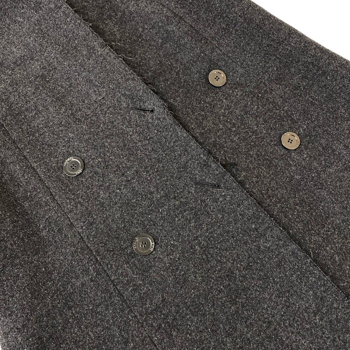 Chanel Coat 34 S Dark Gray Long Sleeve Cut Off Winter Wool — view 9