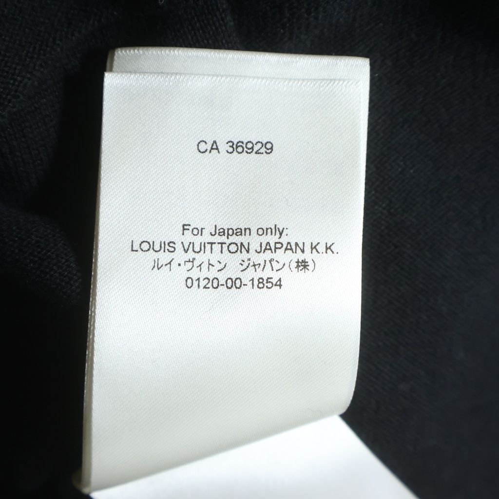 Louis Vuitton Monogram Short Sleeve Cotton Crew Neck Short Knit T-Shirt Black — view 8