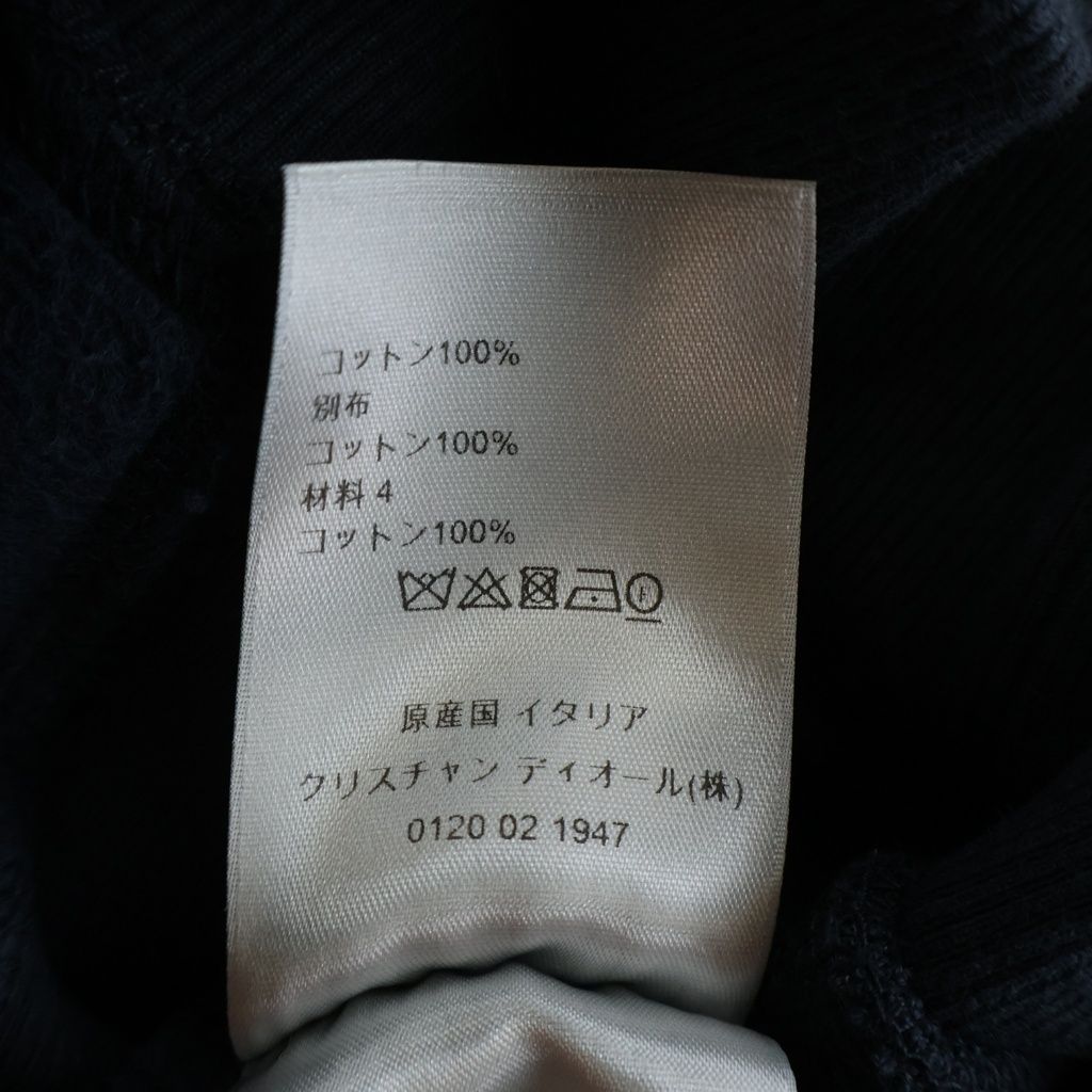 Dior All Over Pattern Oblique Jacquard Pullover Hoodie Sweatshirt Navy — view 8