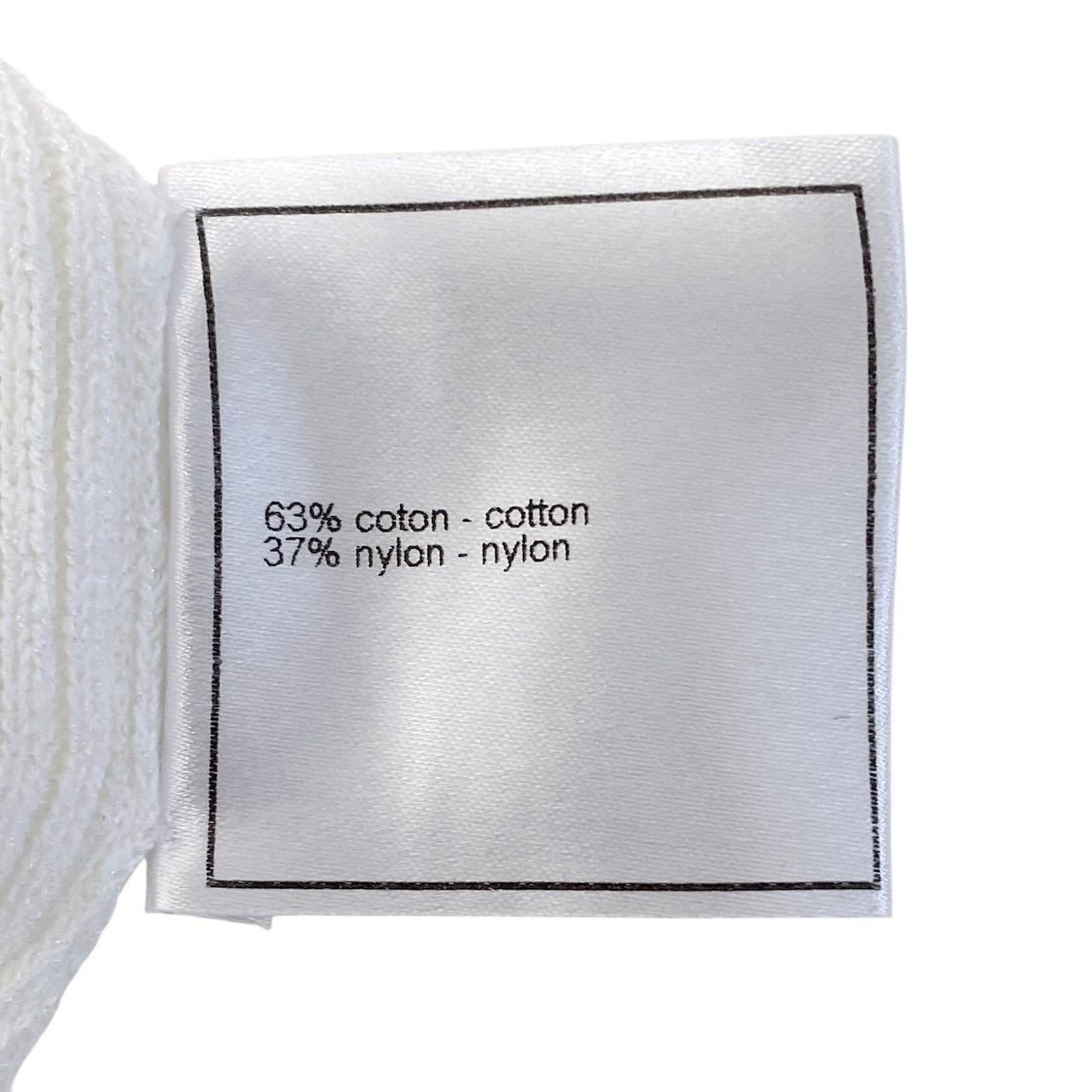 Chanel CC Logo Summer Knit Tunic Length 40 White Sweater — view 9