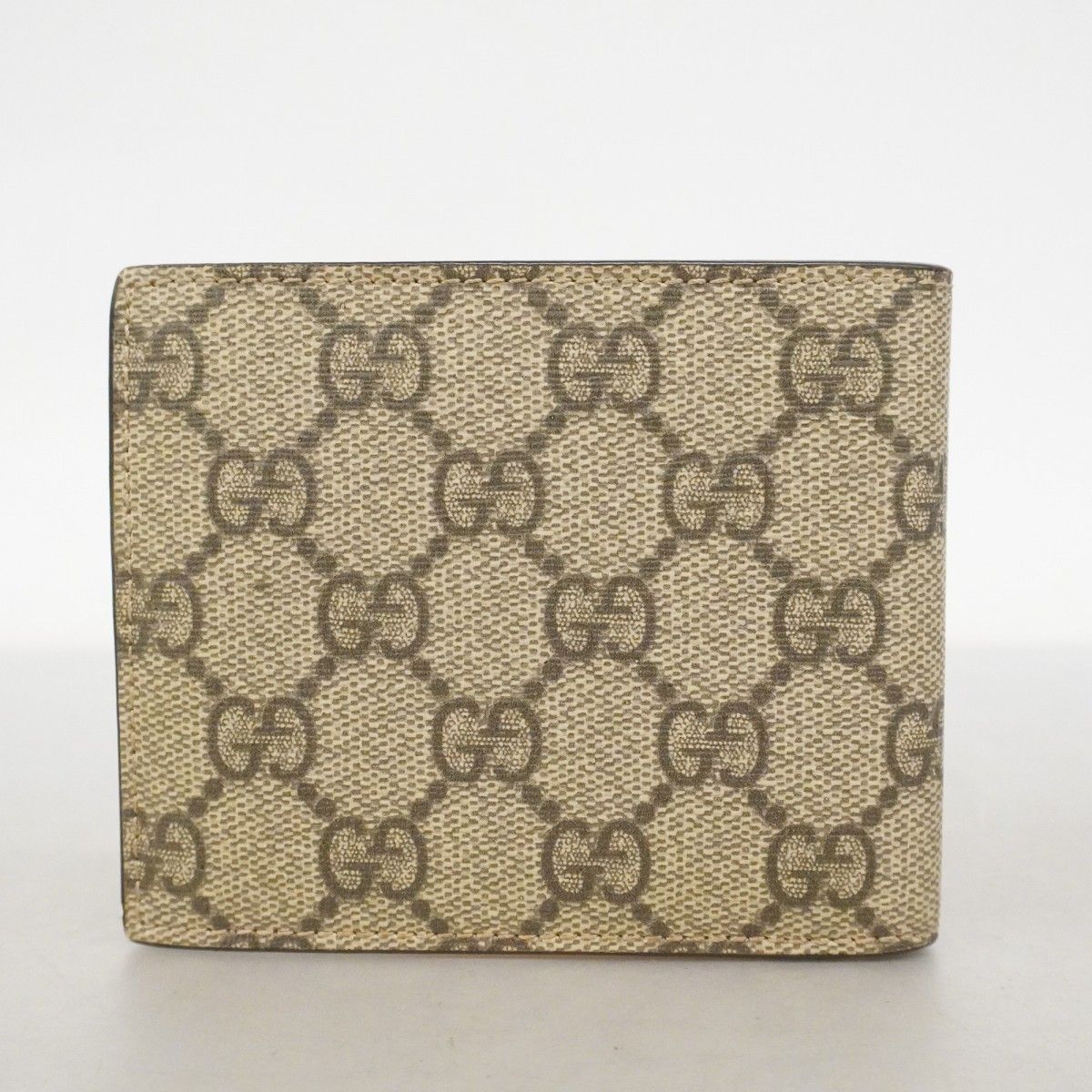 Gucci Wallet GG Supreme Neo Vintage Beige Brown Gold — view 9