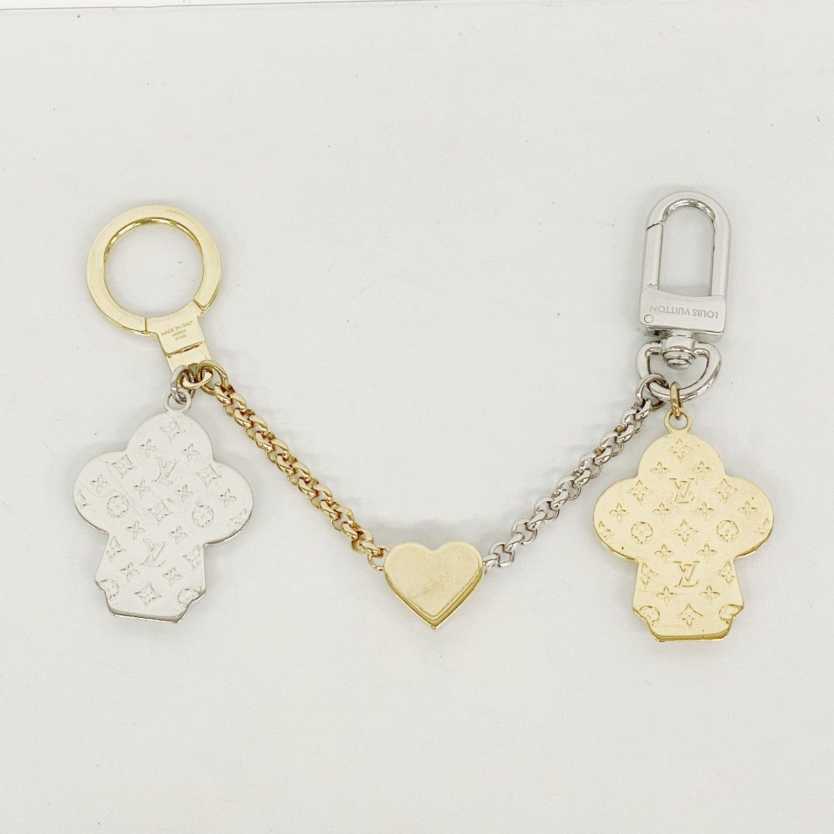 Louis Vuitton Key Holder Charm Chain Vivienne Bff Gold Silver — view 6