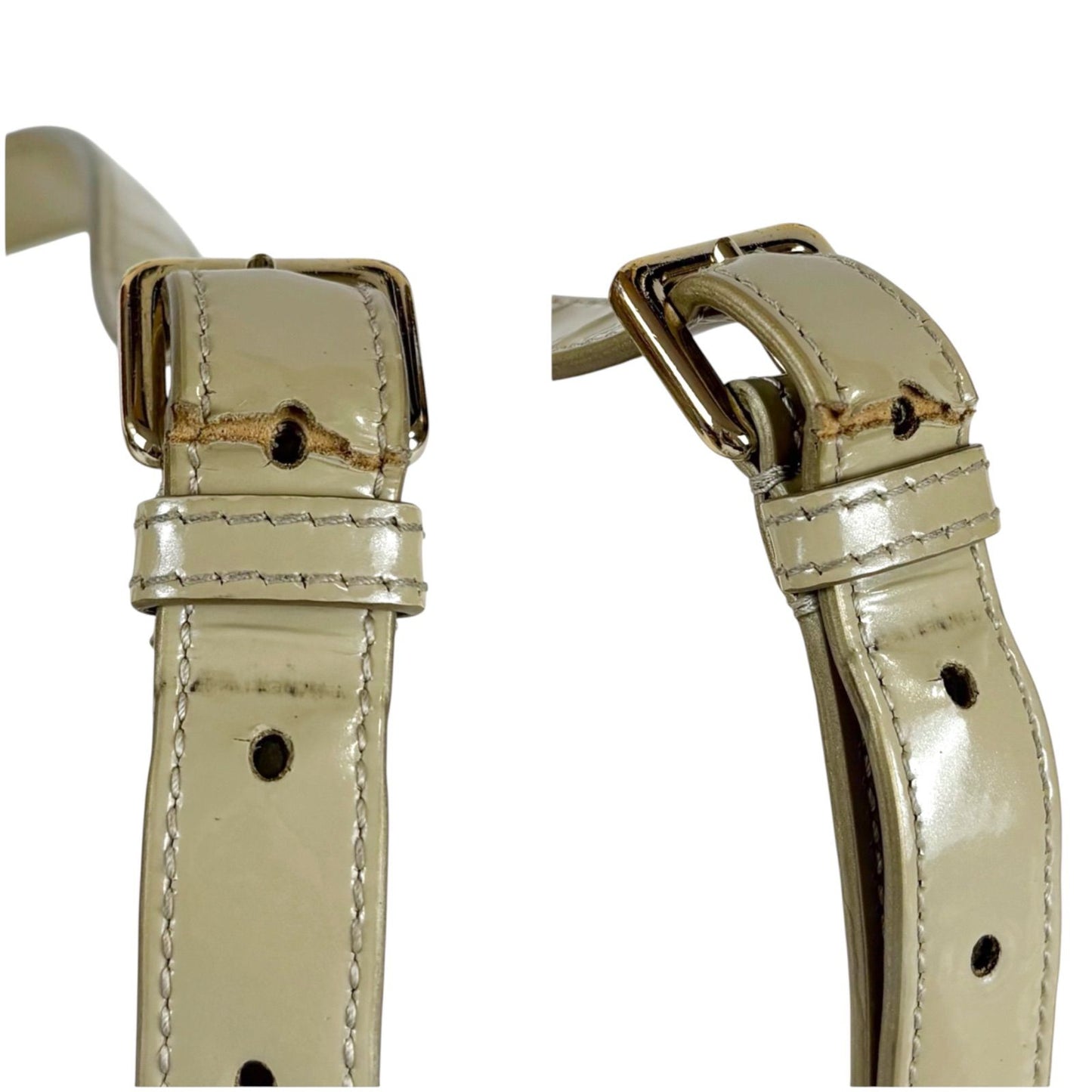 Dior 30 Montaigne 2-Way Chain Shoulder Bag Patent Leather Beige Cream CD Logo — view 9