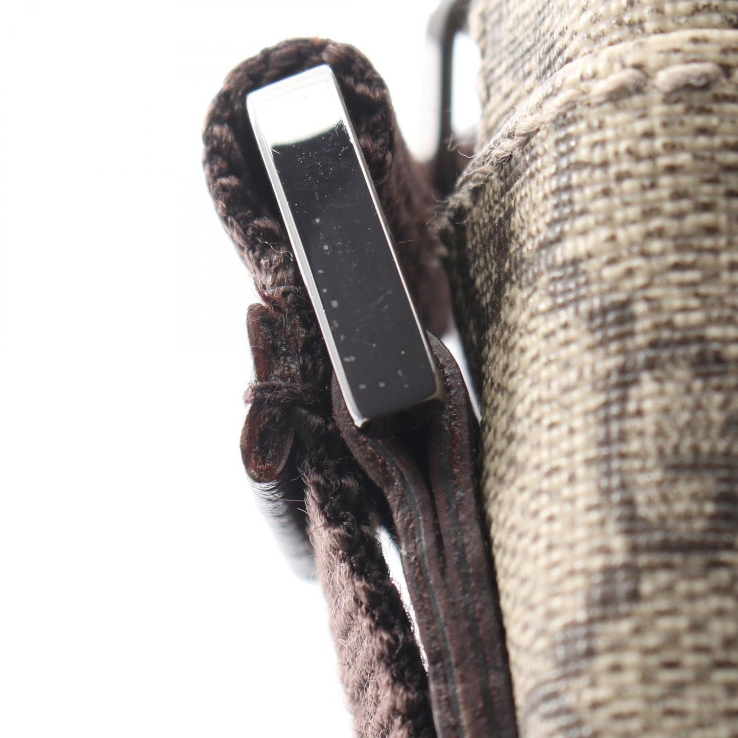 Gucci Shoulder Bag GG Plus Beige Dark Brown Canvas Leather — view 8