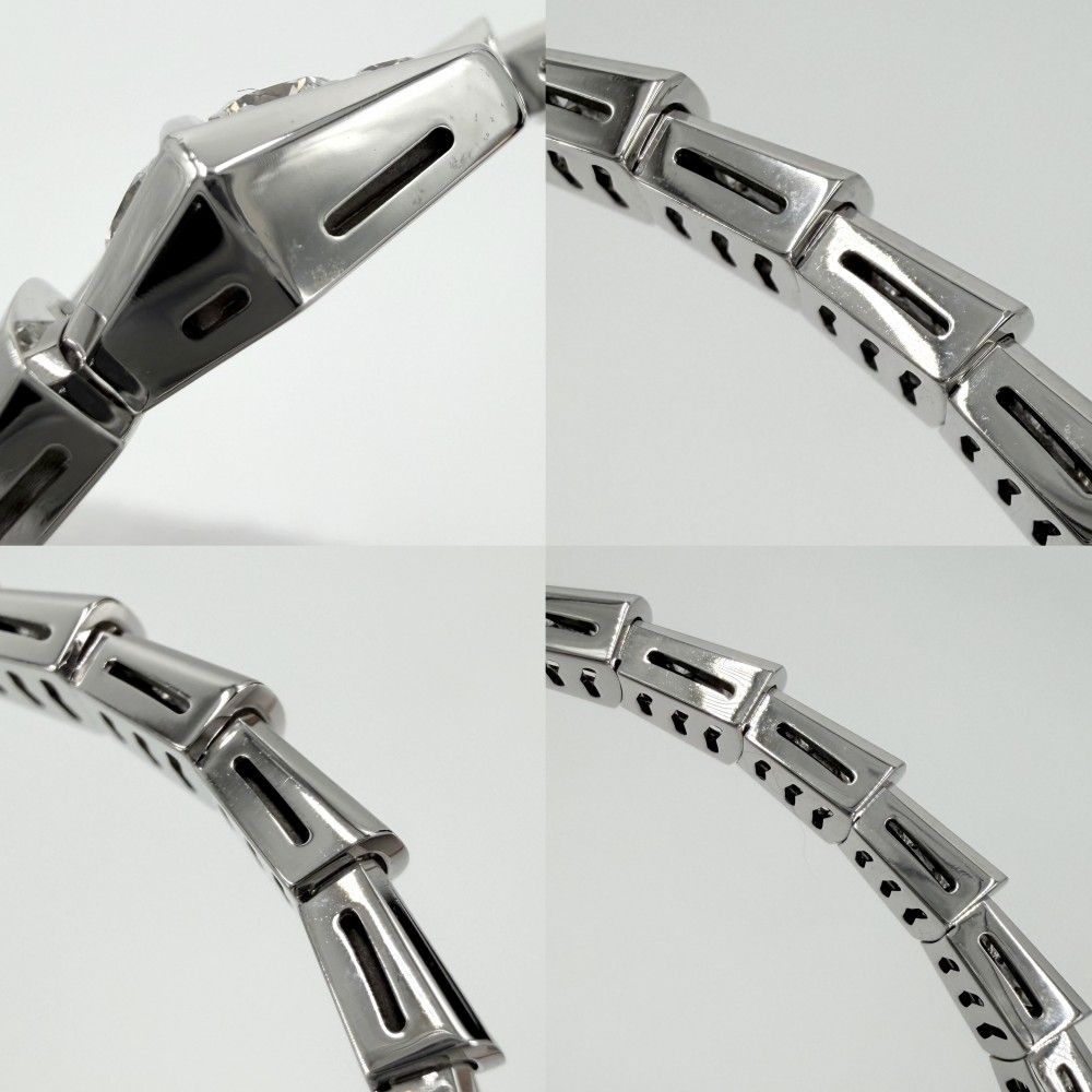 Bvlgari Bangle Serpenti Vipa Bracelet 18k WG 16 White Gold Diamond — view 6