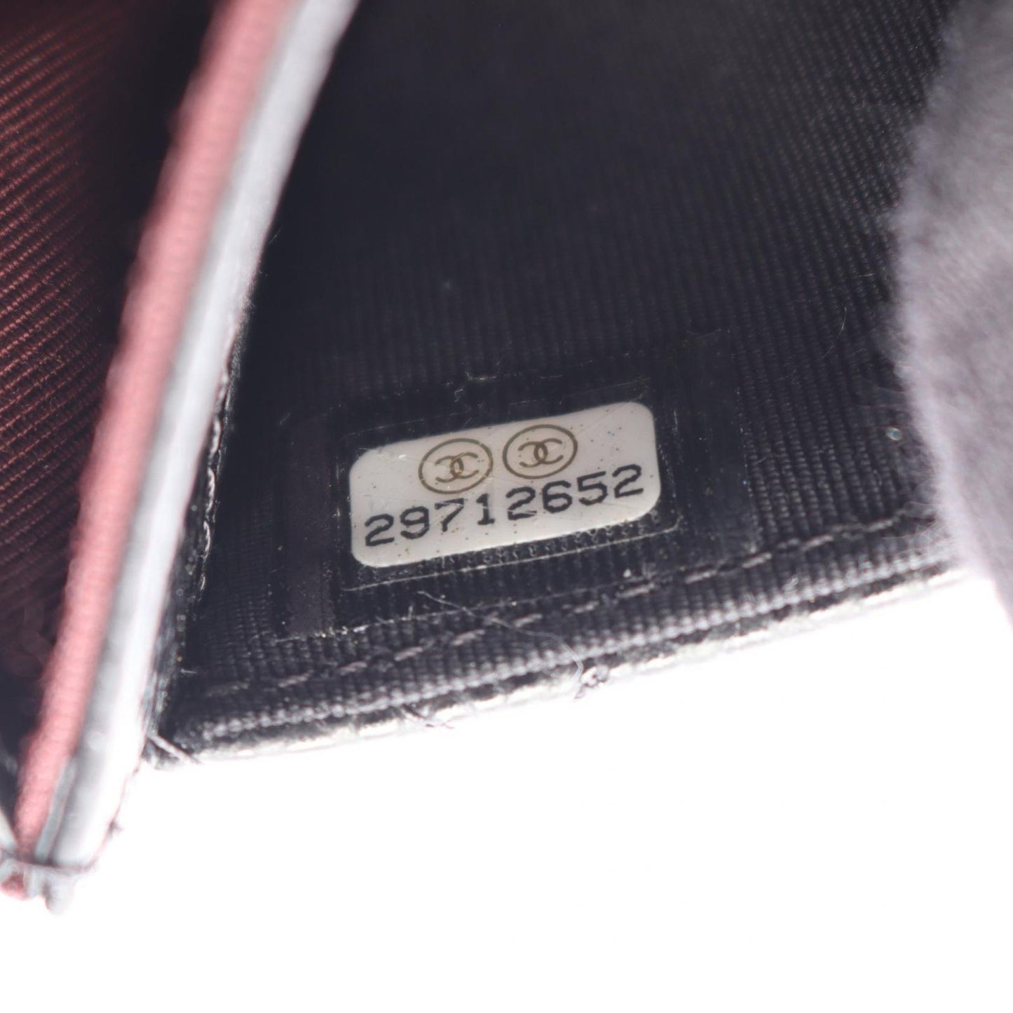 Chanel Card Case Quilted Black Caviar Leather — view 5