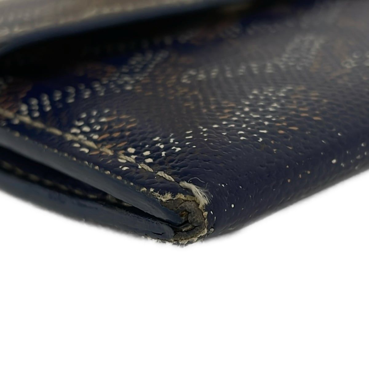 Goyard Coin Case Navy White Beige — view 6