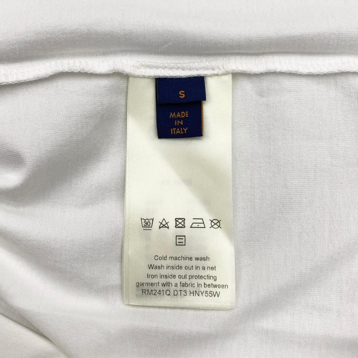 Louis Vuitton Short Sleeve T-Shirt LV Embossed Logo Crew Neck Dt3 S Cotton White — view 9