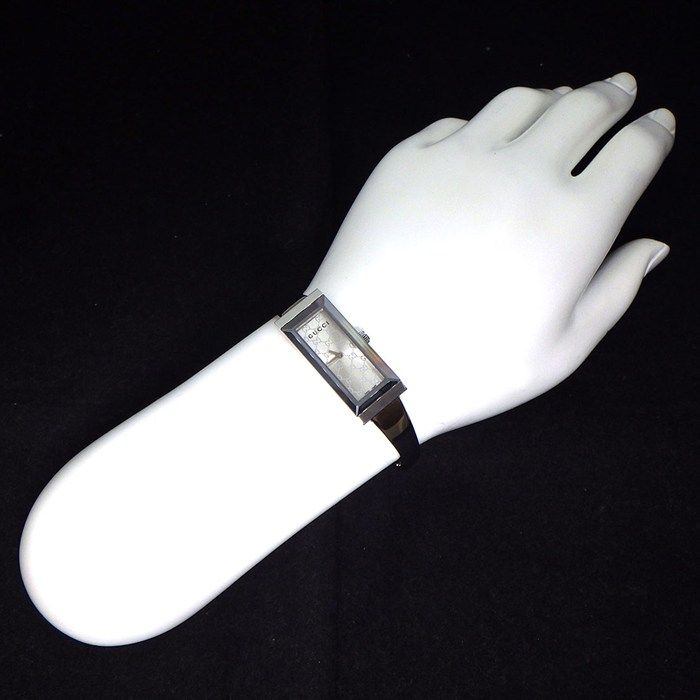 Gucci Watch Rectangle 127.5 GG Sunray Silver Dial SS — view 9