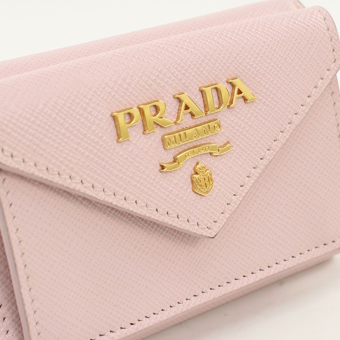 Prada Saffiano Leather Trifold Wallet — view 9