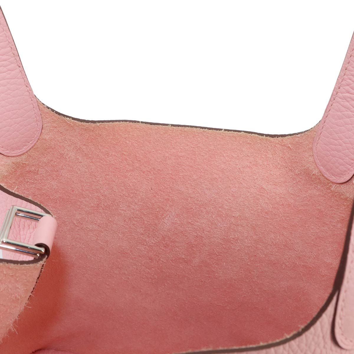 Hermes Picotin Lock PM Hand Bag Taurillon Clemence Rose Sakura — view 9