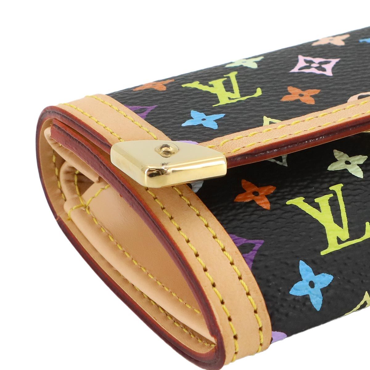 Louis Vuitton Monogram Multicolor Porto Monet Coin Case Noir — view 8