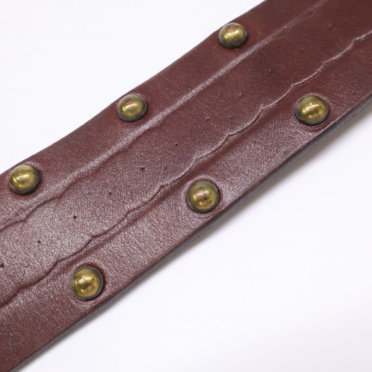 Dolce & Gabbana Vintage Processed Studs Leather 85 cm Belt — view 9