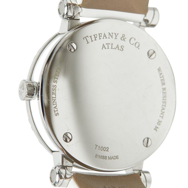 Tiffany & Co Atlas Heart Watch White Silver Stainless Steel Leather Nylon — view 6