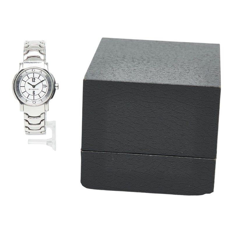 Bvlgari Solo Tempo Watch White Silver Stainless Steel — view 7