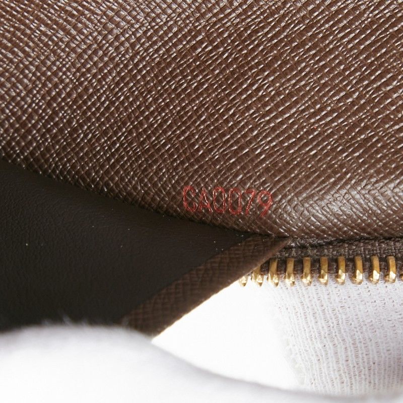 Louis Vuitton Damier Zippy Organizer Zip Around Wallet Brown Leather — view 8