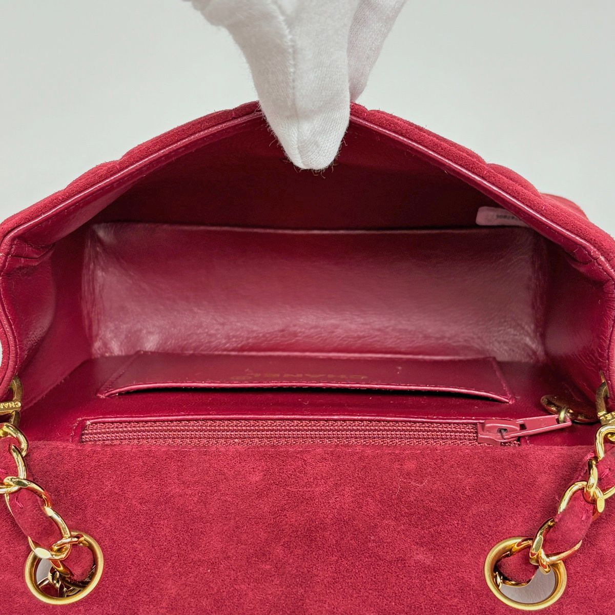 Chanel Mademoiselle Chain Shoulder Bag Suede — view 9