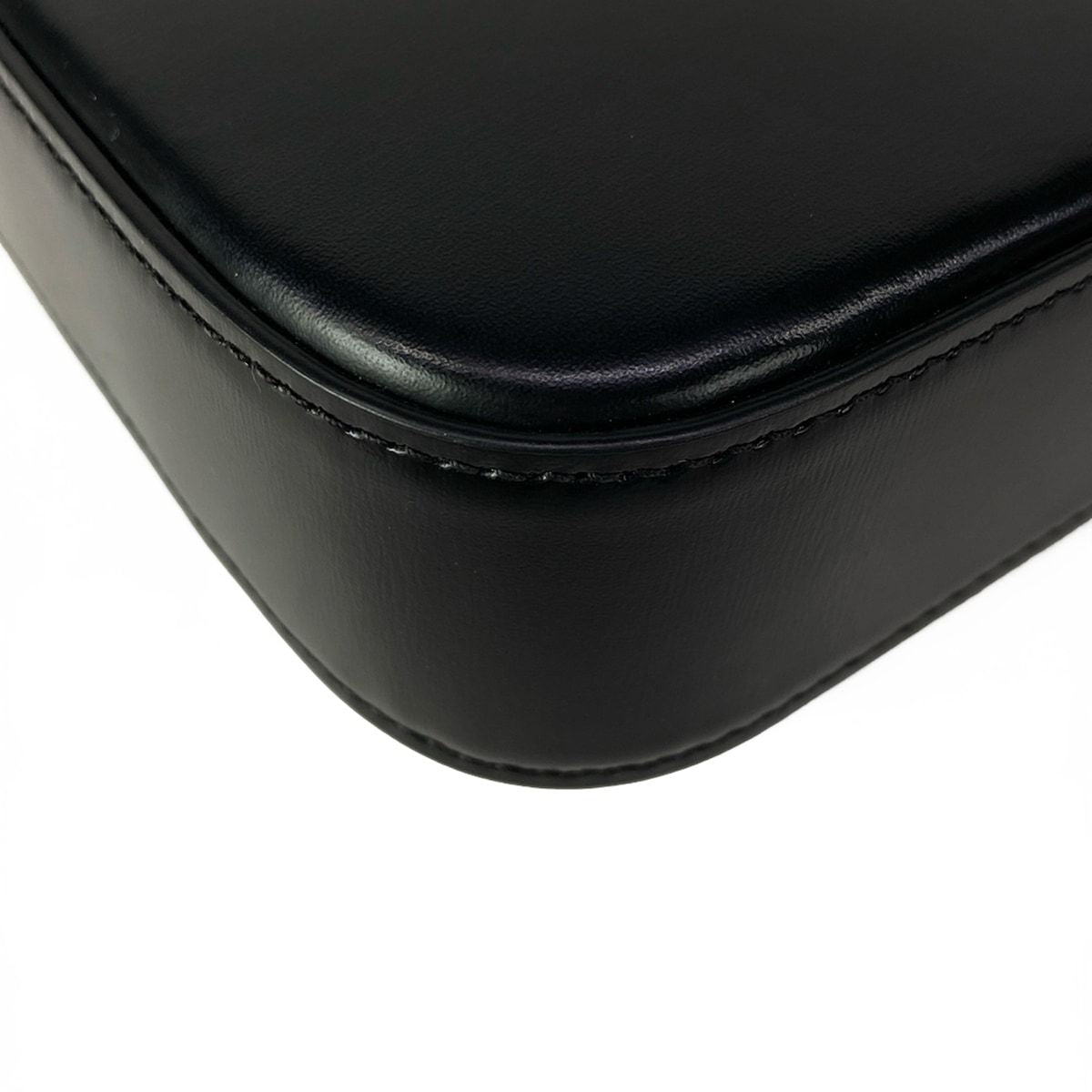 Celine Shoulder Bag Triomphe Claude Black Gold Leather — view 9