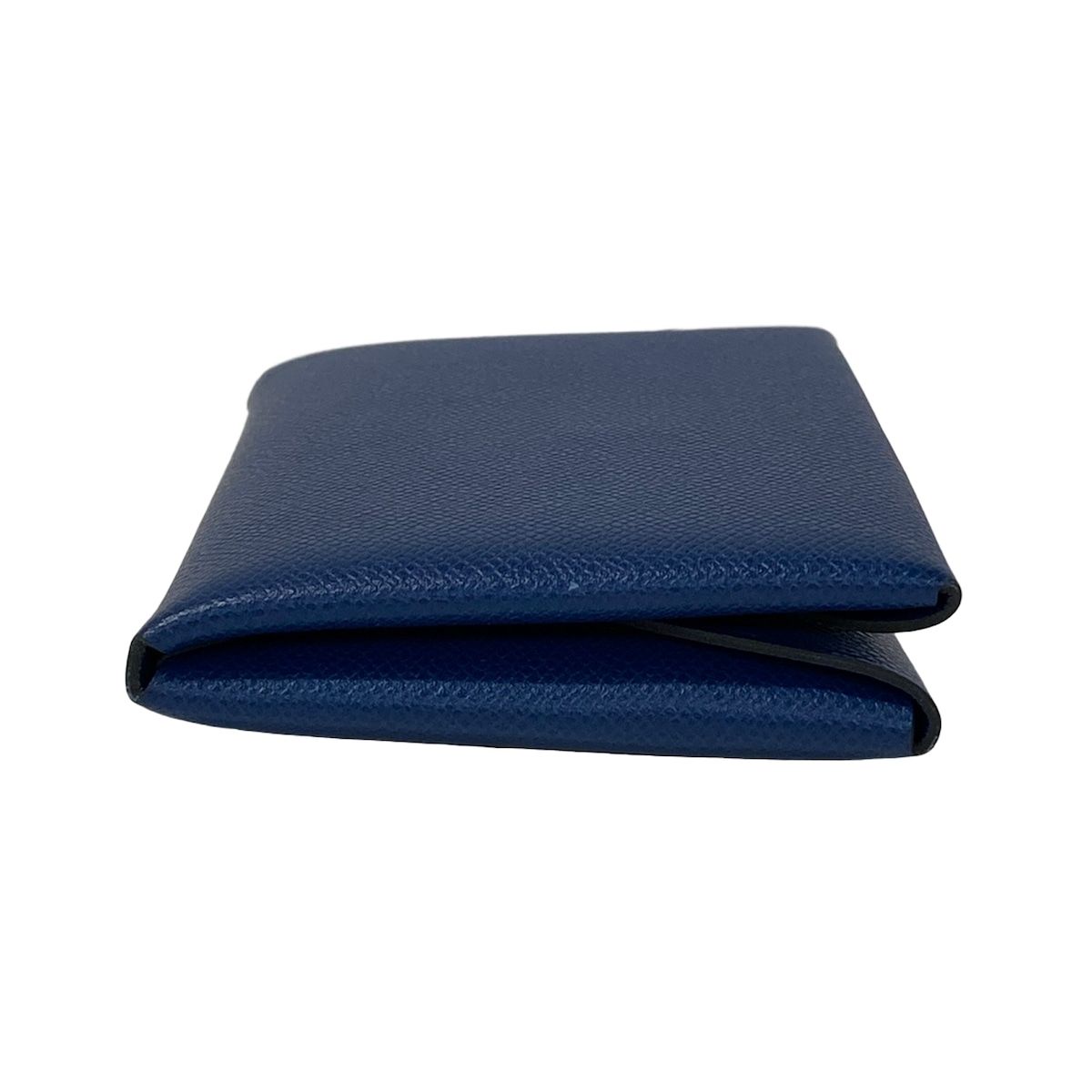 Hermes Coin Case Calvi Duo Blue Saffiano — view 9