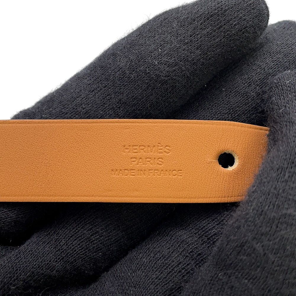 Hermes Bracelet Black Red Silver Leather T4 — view 9