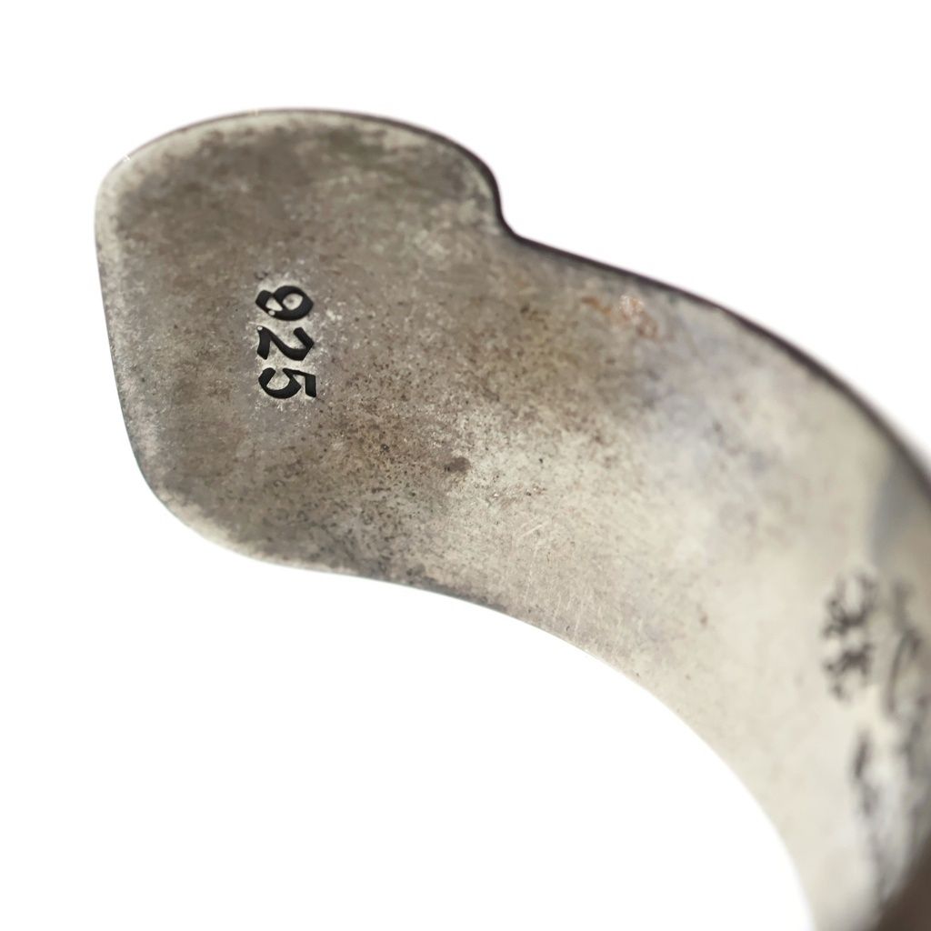 Chrome Hearts CH Scroll Label Calf Silver Bracelet — view 6