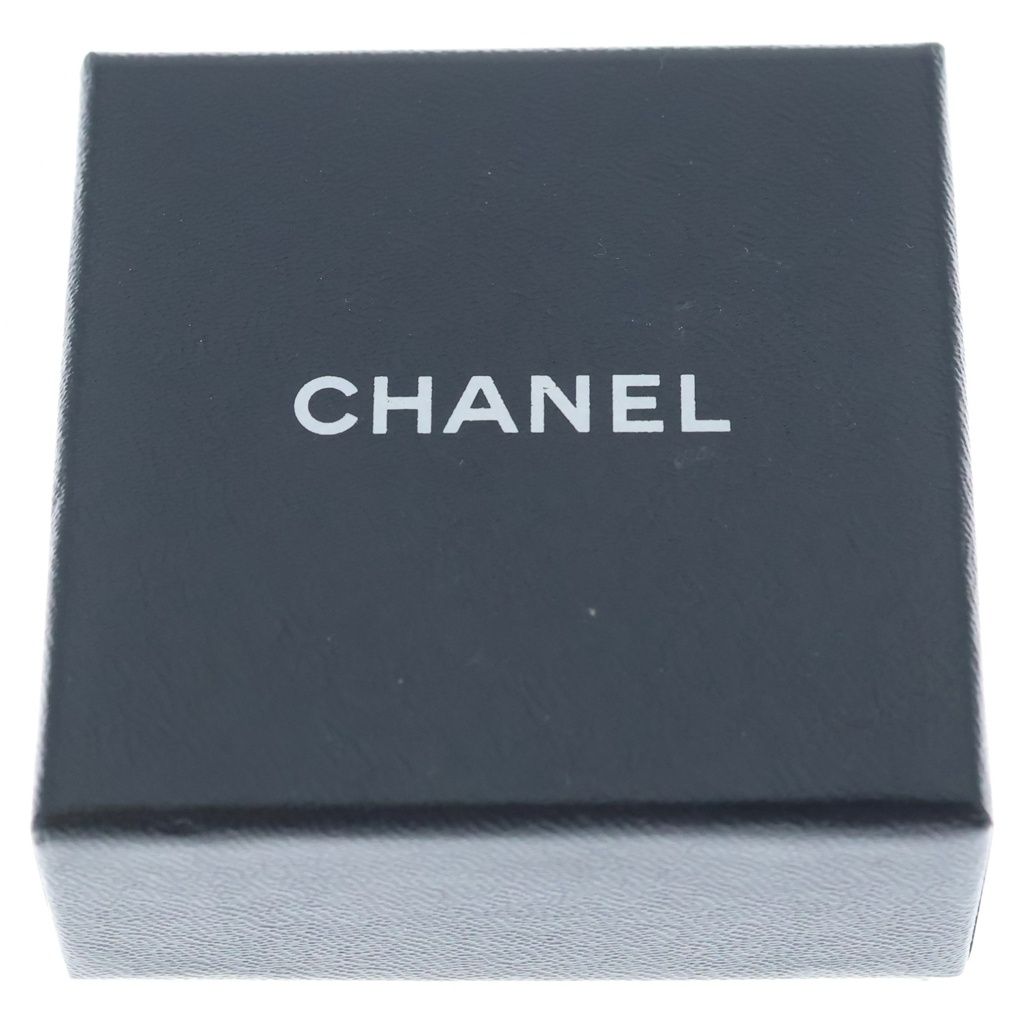 Chanel CC Logo Flower Earrings Black Gold — view 6