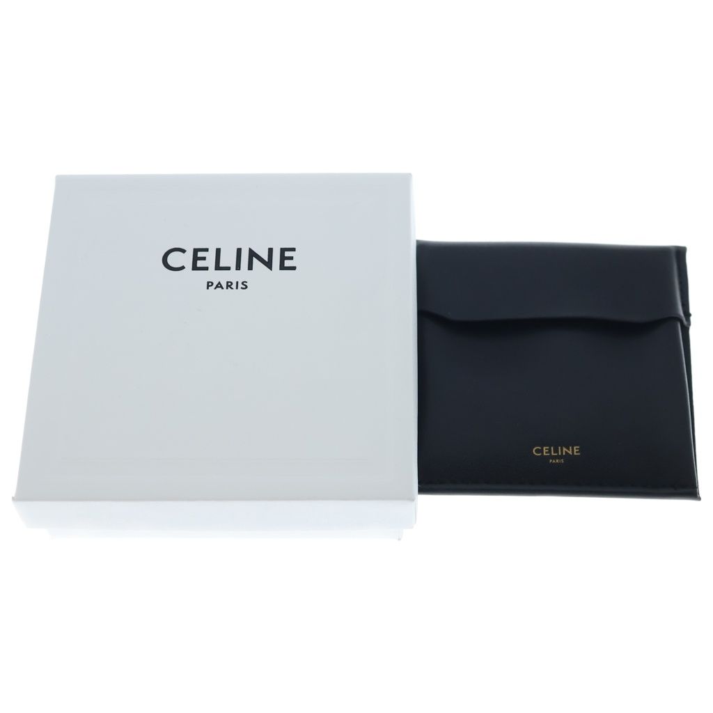 Celine Triomphe Rhinestone Earrings Silver — view 6