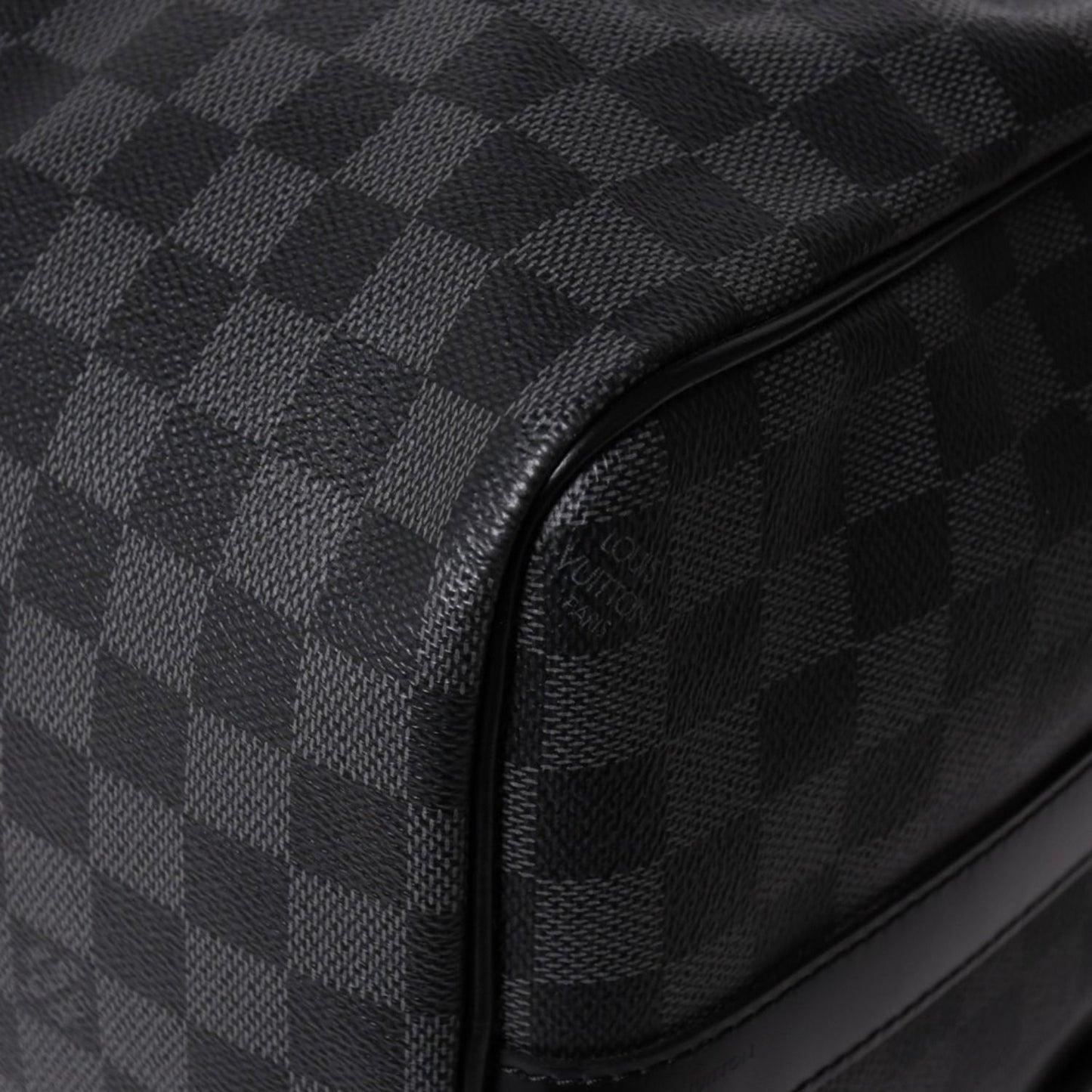 Louis Vuitton Boston Keepall Bandouliere 45 Damier Graphite Black Silver — view 8