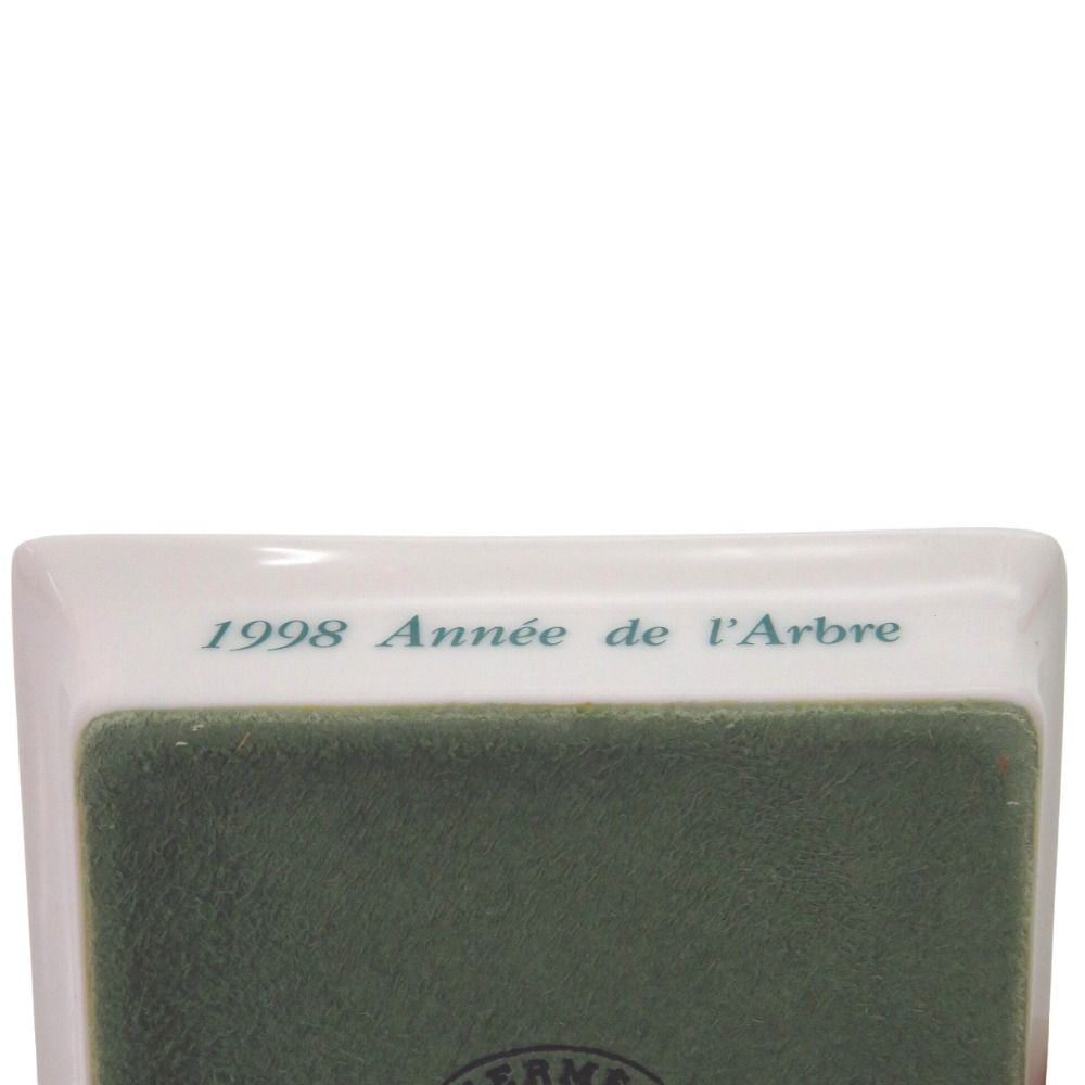 Hermes Plate Square Annee de L'arbre Tall Porcelain White — view 4