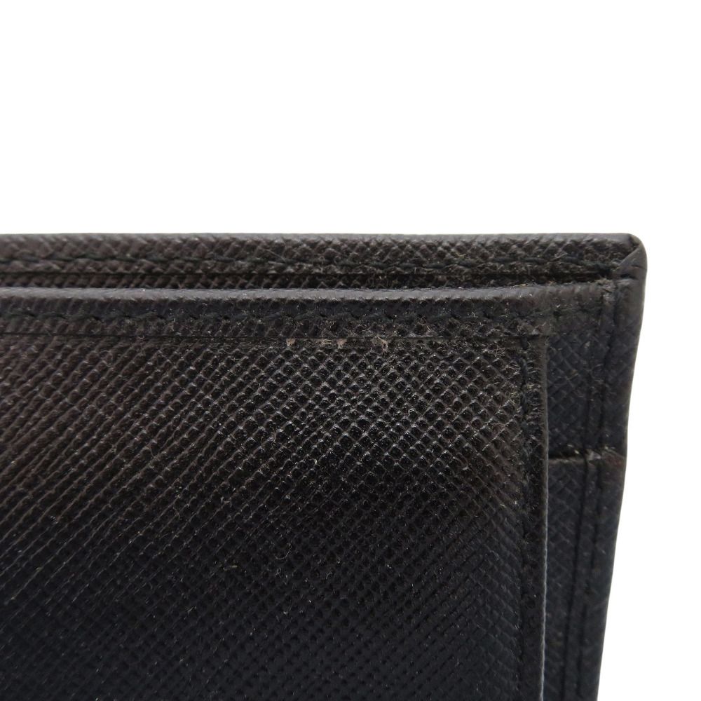Prada Saffiano Leather Black Bifold Wallet — view 8