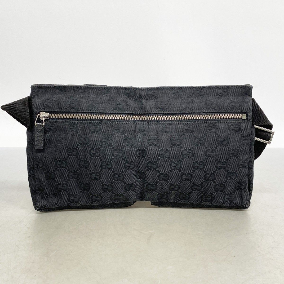 Gucci Waist Bag GG Canvas Black Silver — view 8