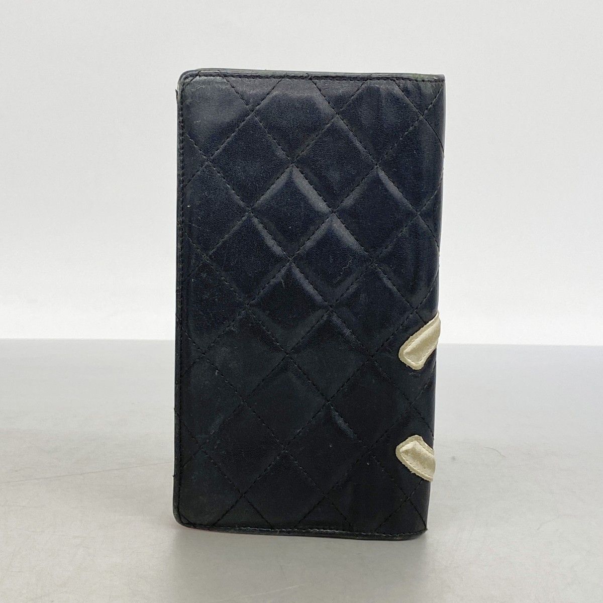 Chanel Wallet Cambon Lambskin Black White Silver — view 9
