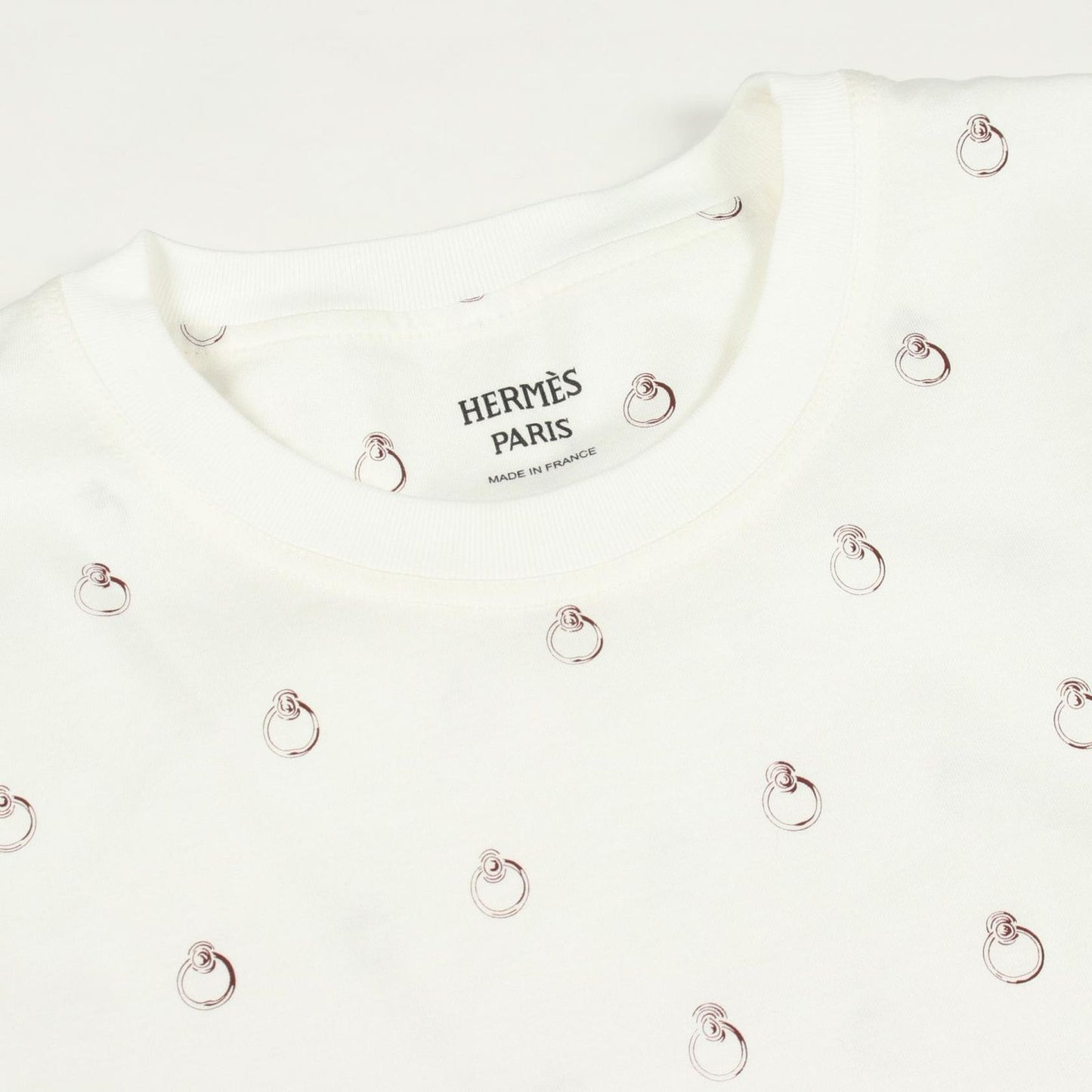 Hermes Short Sleeve T-Shirt Anno Finesse White Cotton — view 5