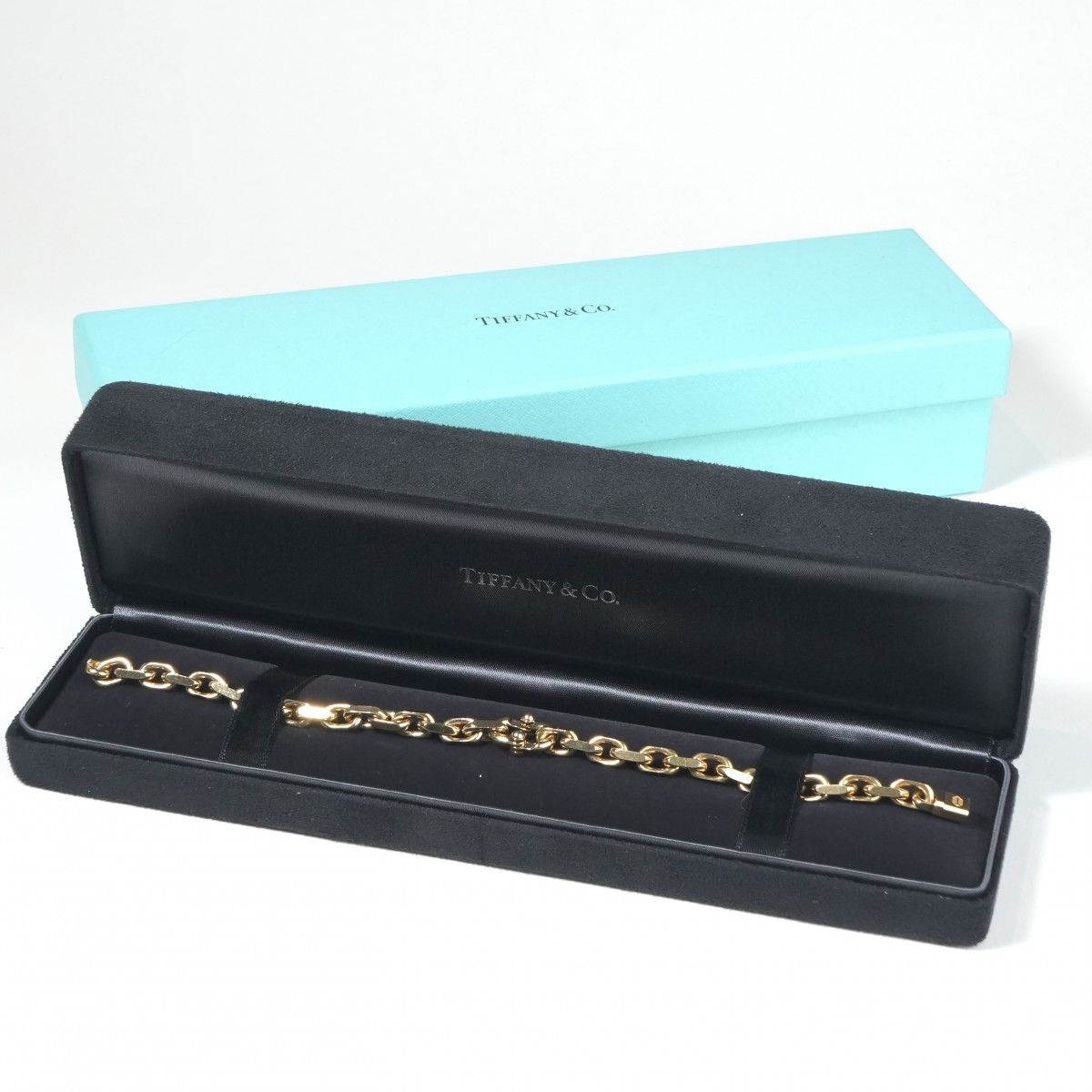 Tiffany & Co Narrow Bracelet Makers Bangle Calf Gold Yellow — view 6