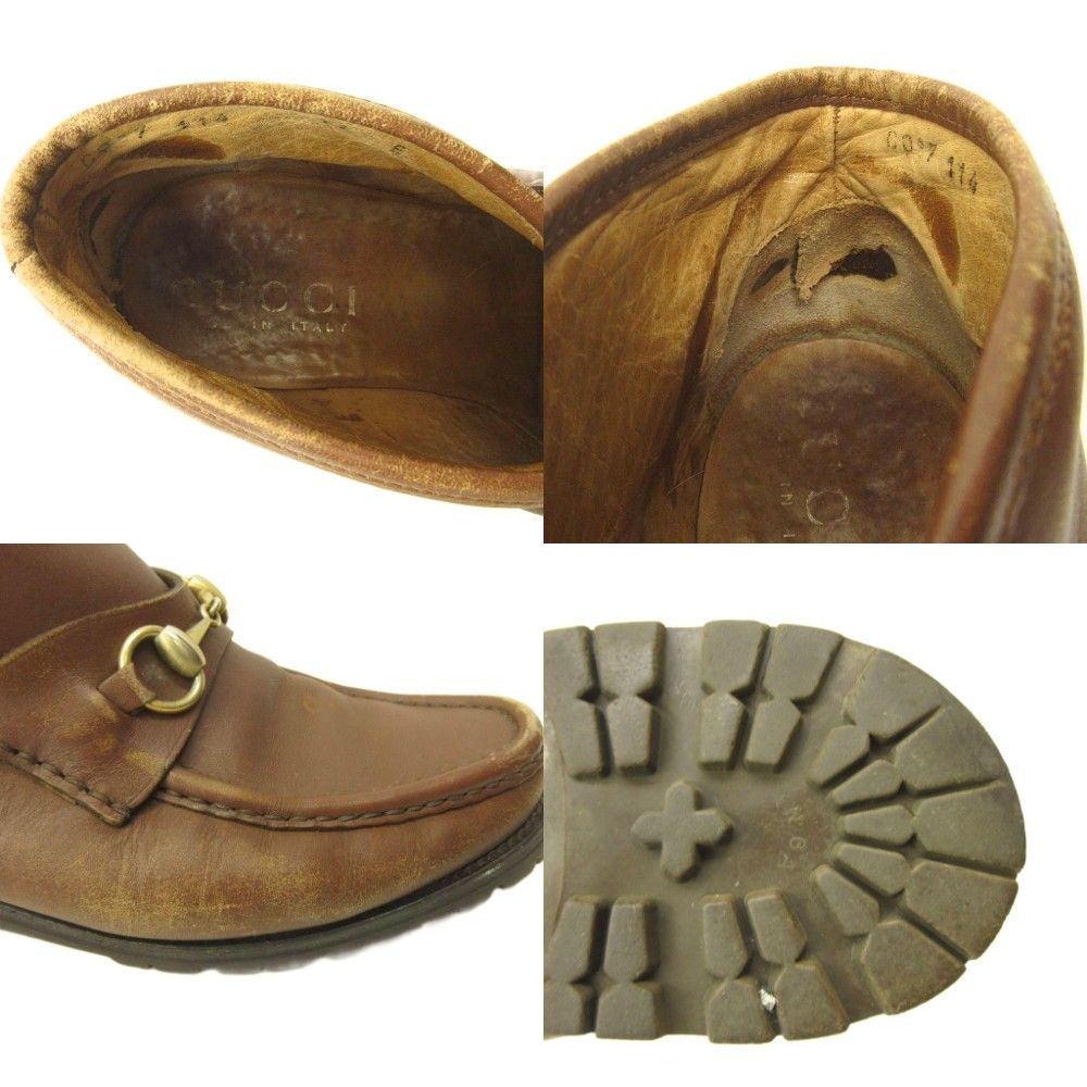 Gucci Horsebit Chukka Boots Shoes Leather 41 Brown — view 8