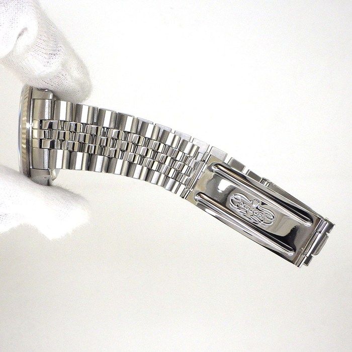 Rolex Watch Datejust L Number Sunray Silver Dial Date 18k White Gold SS — view 9