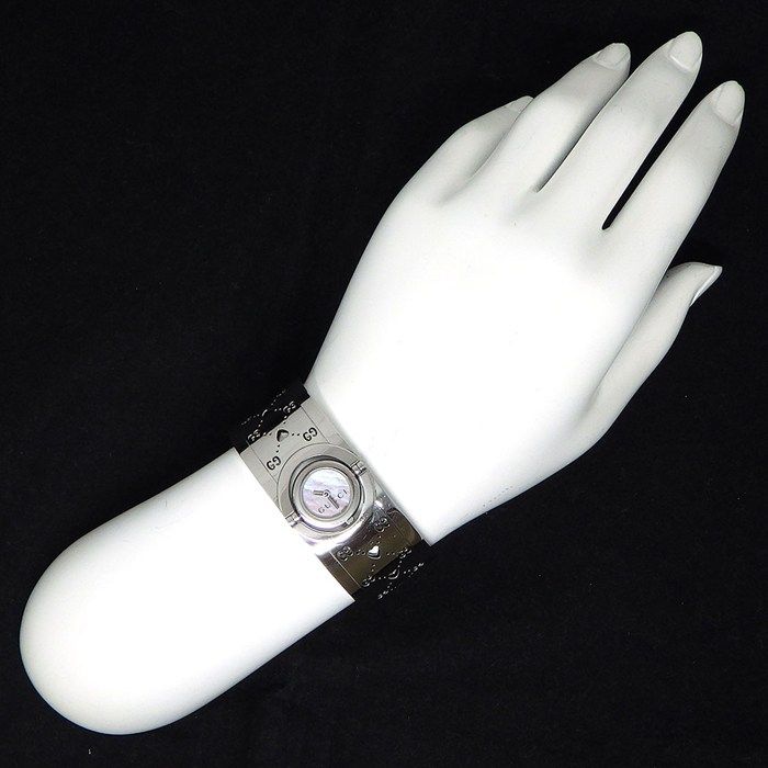 Gucci Watch Bangle Towa 112 GG Pink Maza Ofpearl Dial SS — view 9