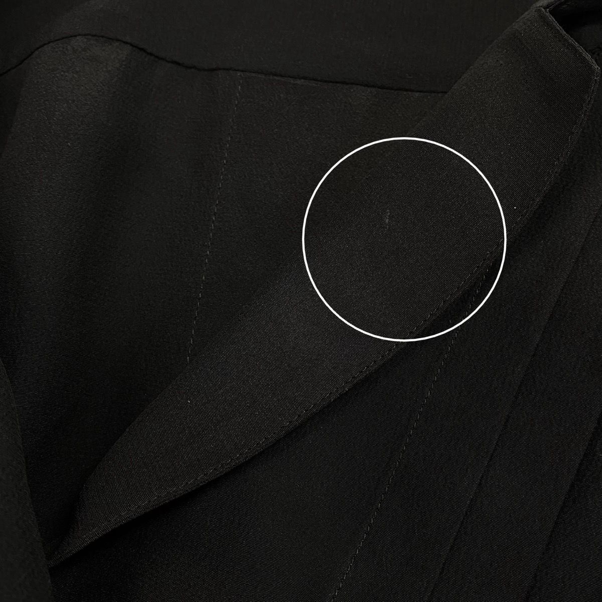 Chanel Vintage Long Sleeve Silk Shirt CC Logo Gold Button Black — view 9