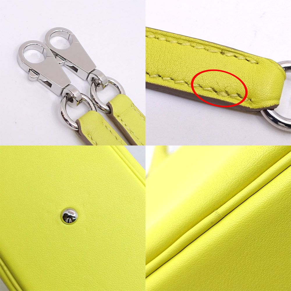 Hermes Bolide 27 Veau Swift Lime Handbag Shoulder 2-Way Box — view 9