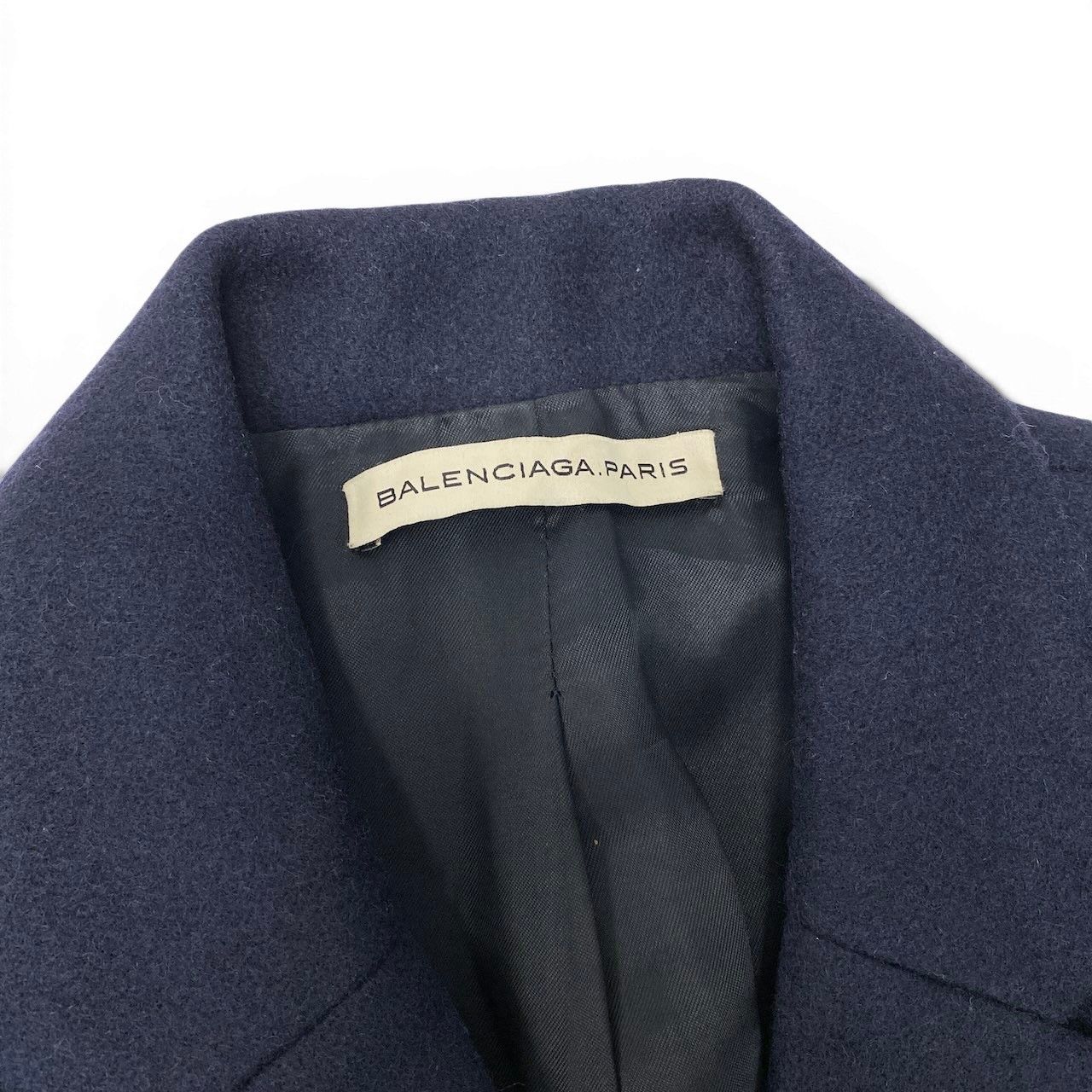 Balenciaga Paris Chestar Coat Double Breasted Navy — view 9