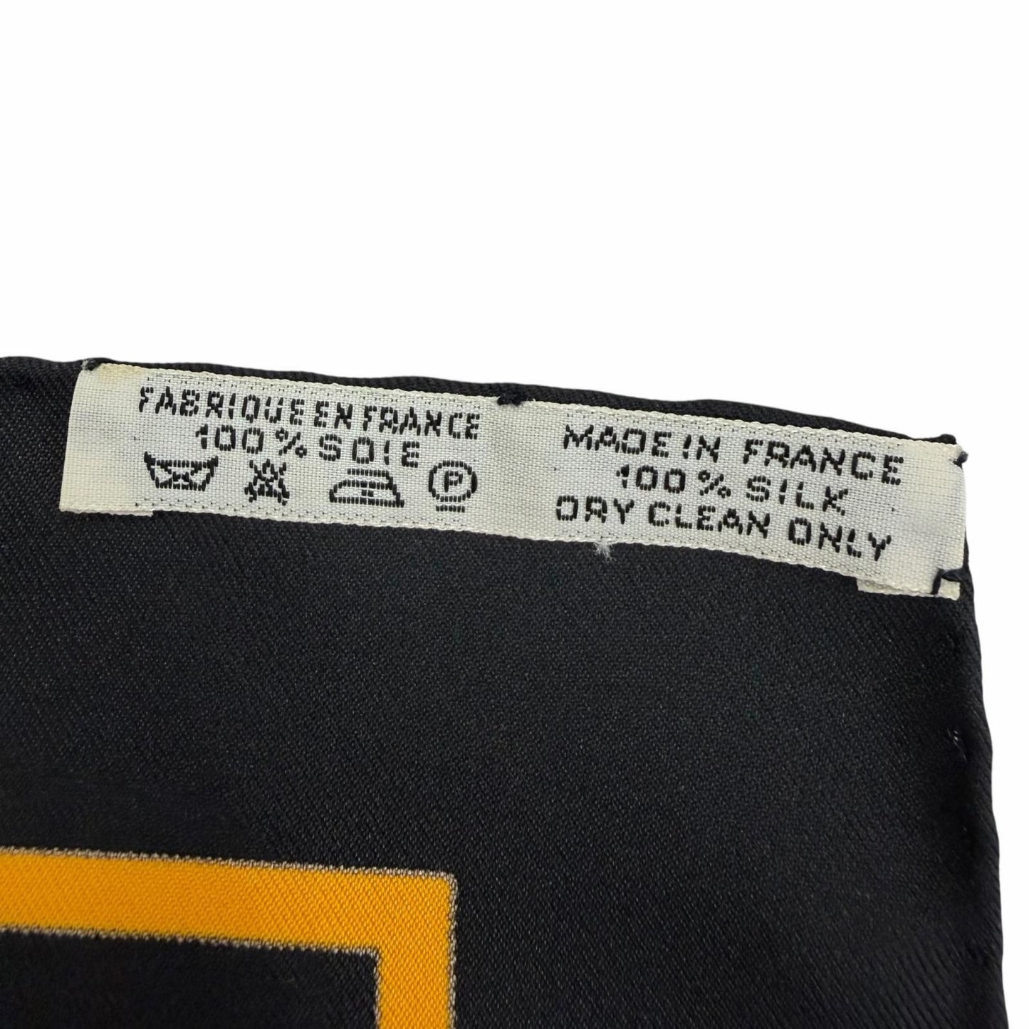 Hermes Carre 90 in Salzburg Silk 100% Scarf Black — view 9